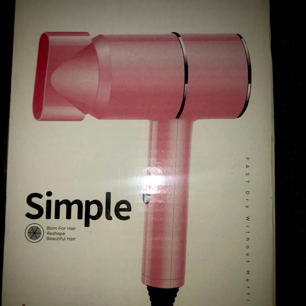 Simple blow dryer pink with attachment $20 obo